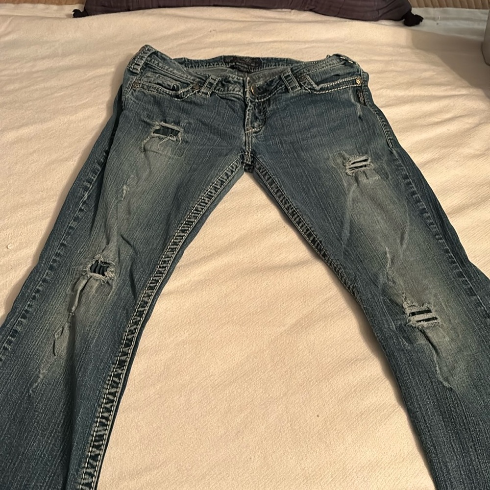 Silver jeans